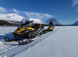 S. Fork winter snowmobiles